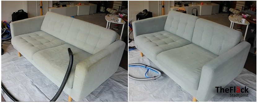 rengöring soffa före och efter